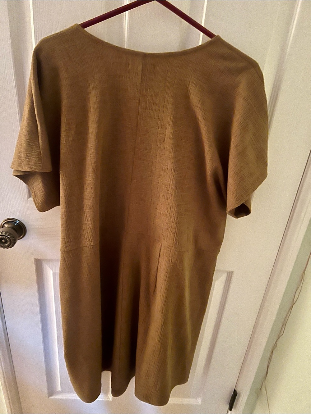 NWT Madewell Olive Textured V-Neck Dress, Size 2X - Picture 2 of 6